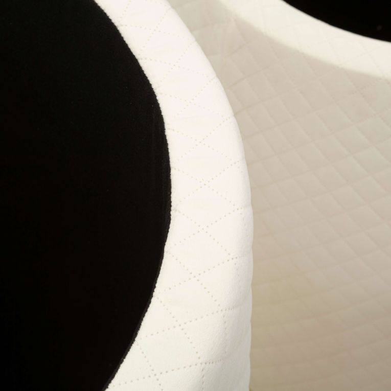 Pouf Contenitore Bianco oro Forma Rotondo Colore Struttura oro 60x60x80h cm, Materiale Struttura in Metallo - Skagen
