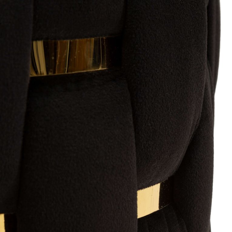 Pouf Contenitore Nero oro set da 2 Forma Rotondo 37x37x42h cm, Colore Struttura oro - Kasane