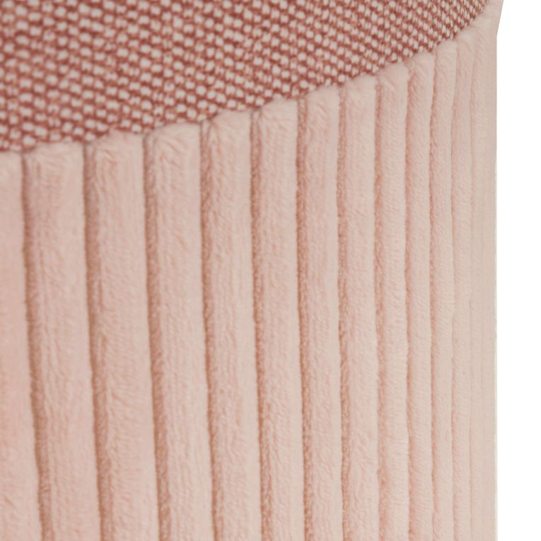 Pouf Contenitore Rosa set da 3 Forma Rotondo 41x41x50h cm, Materiale Struttura in Legno Nobilitato - Ghanzi