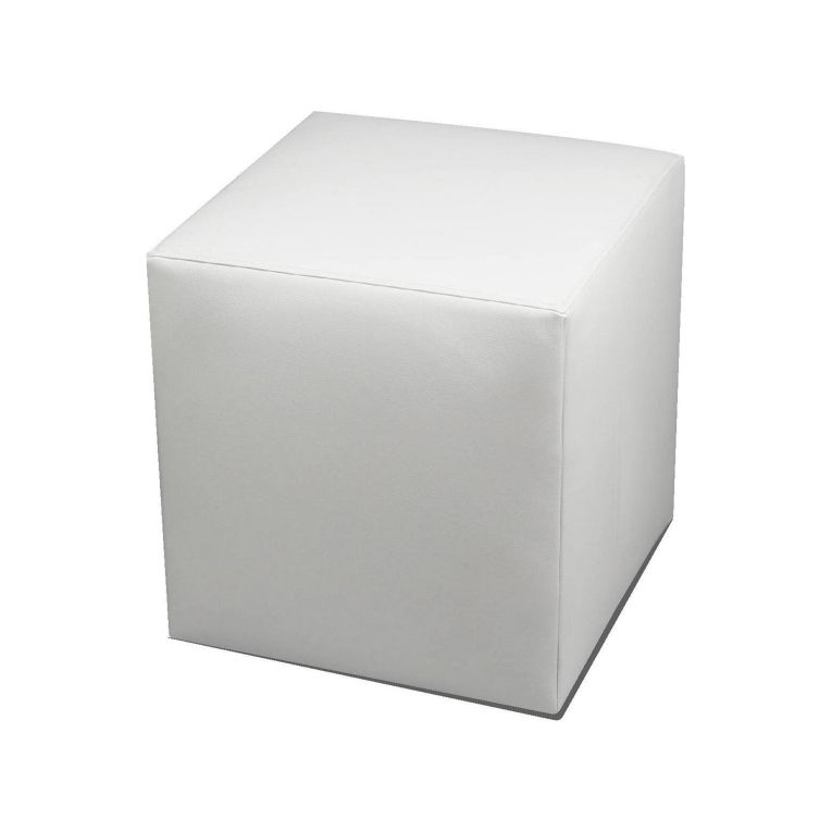 Pouf cubico bianco 40x40x42h cm - Accumoli