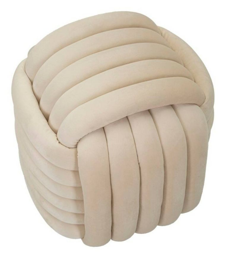 Pouf cubico crema 45x45x45h cm - Bozzente