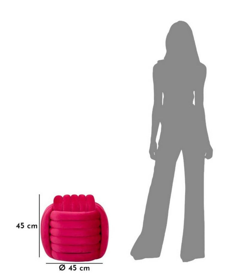 Pouf cubico fucsia 45x45x45h cm - Bozzente