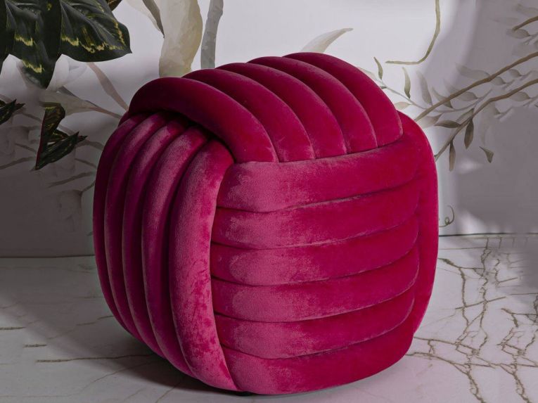 Pouf cubico fucsia 45x45x45h cm - Bozzente