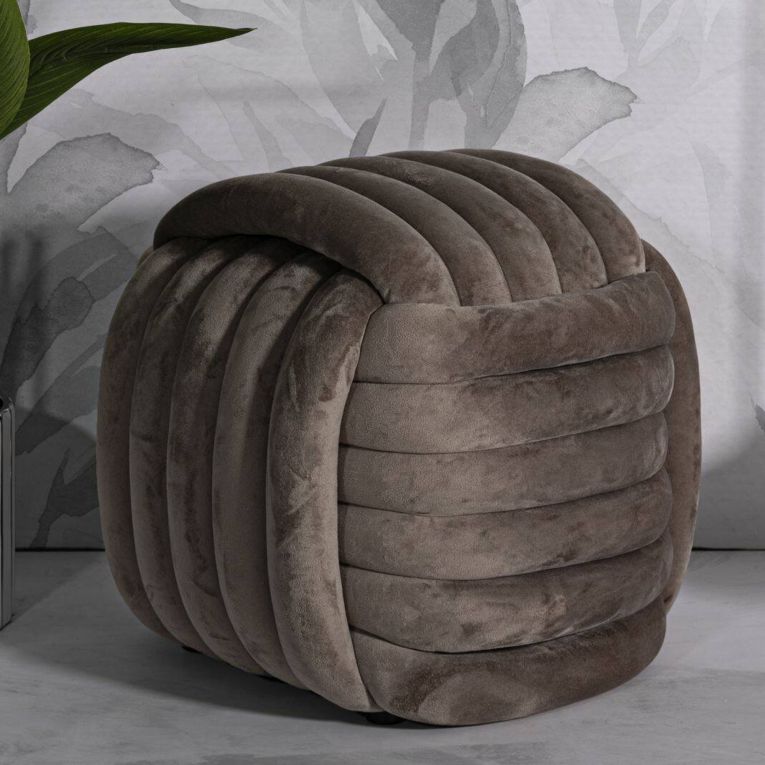 Pouf cubico grigio 45x45x45h cm - Bozzente