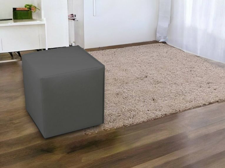 Pouf cubico grigio scuro 40x40x42h cm - Accumoli