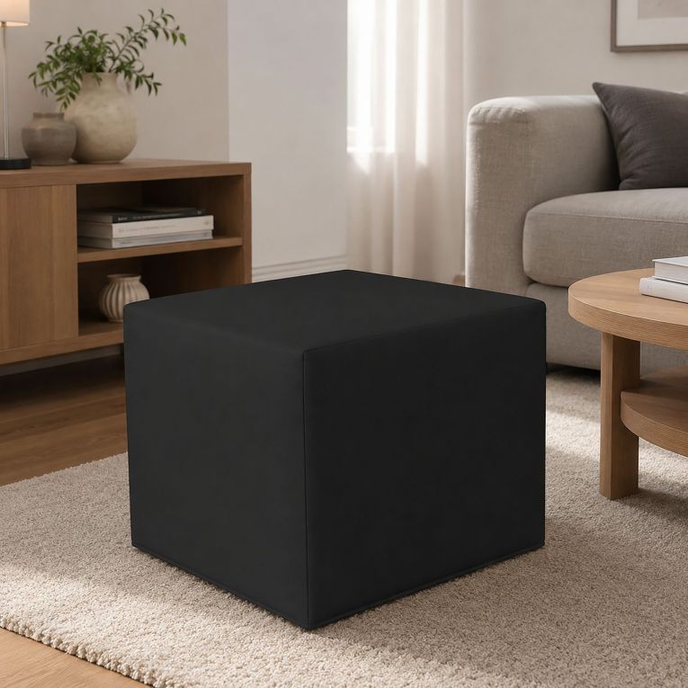 Pouf cubico nero 40x40x42h cm - Accumoli