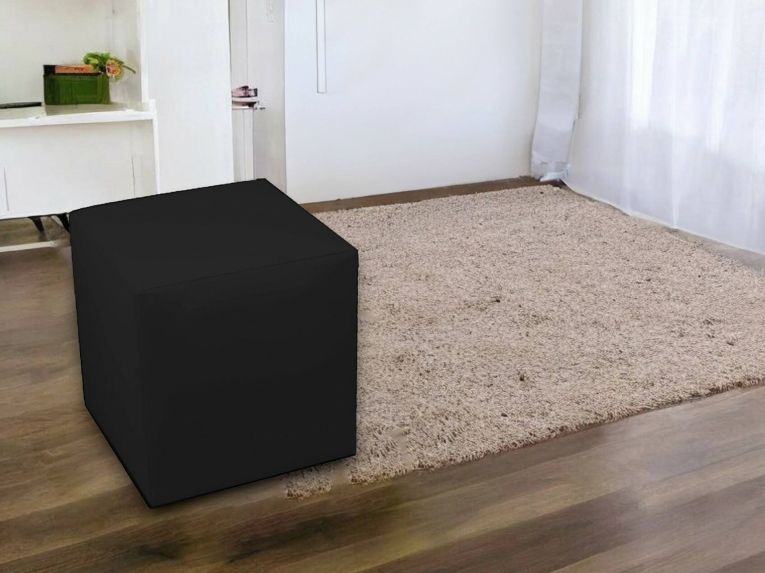 Pouf cubico nero 40x40x42h cm - Accumoli