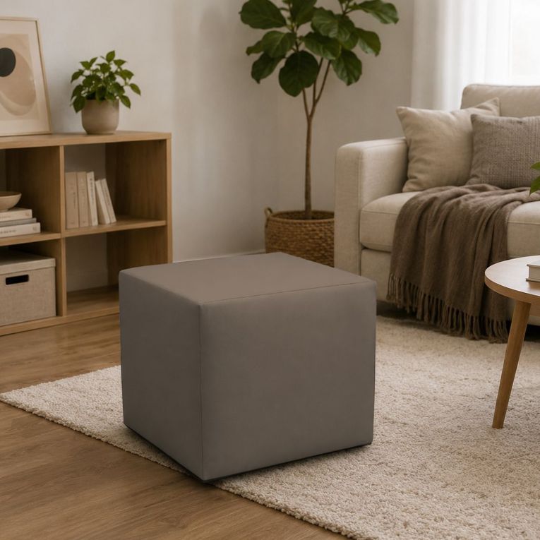 Pouf cubico tortora 40x40x42h cm - Accumoli