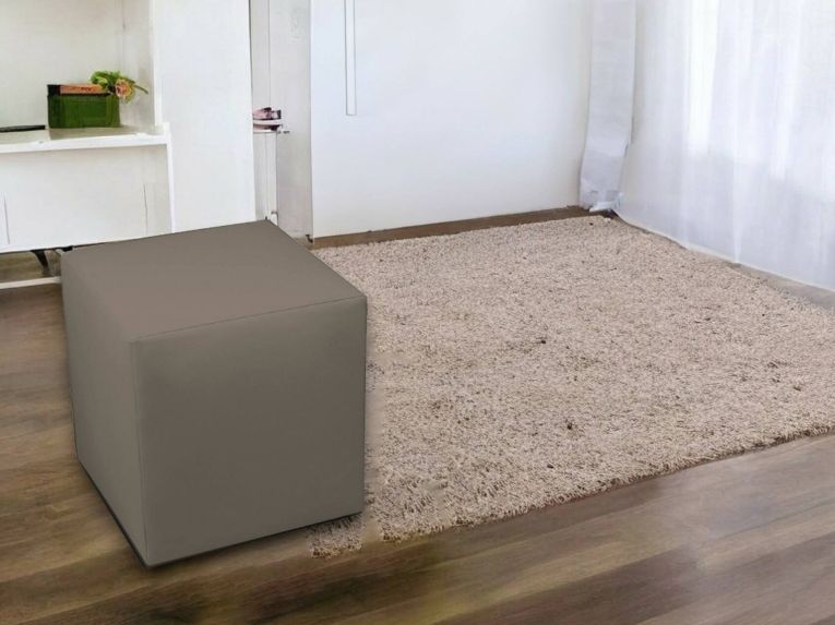 Pouf cubico tortora 40x40x42h cm - Accumoli