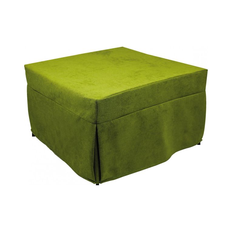 Pouf cubico verde 78x78x45h cm - letto Arno