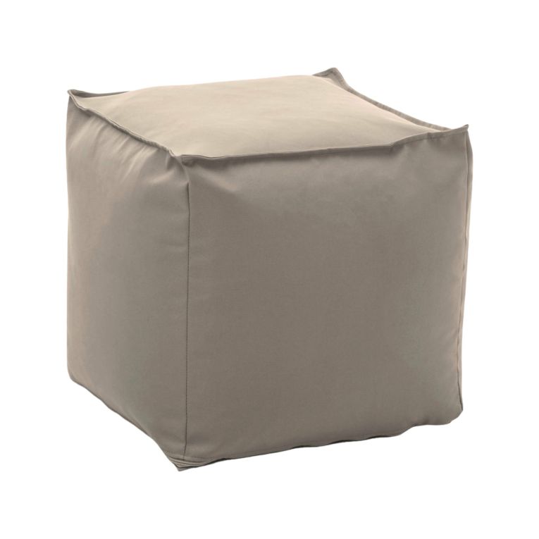Pouf imbottito beige 45x45x45h cm - Aron