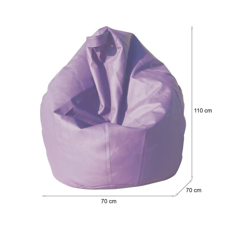 Pouf imbottito lilla 70x70x110h cm - Azelia