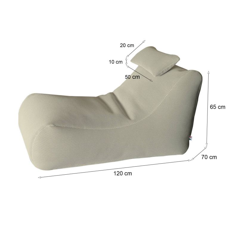 Pouf irregolare beige 70x120x65h cm - ??hck