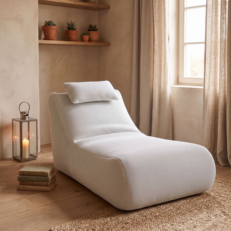 Pouf irregolare bianco 70x120x65h cm - ??hck