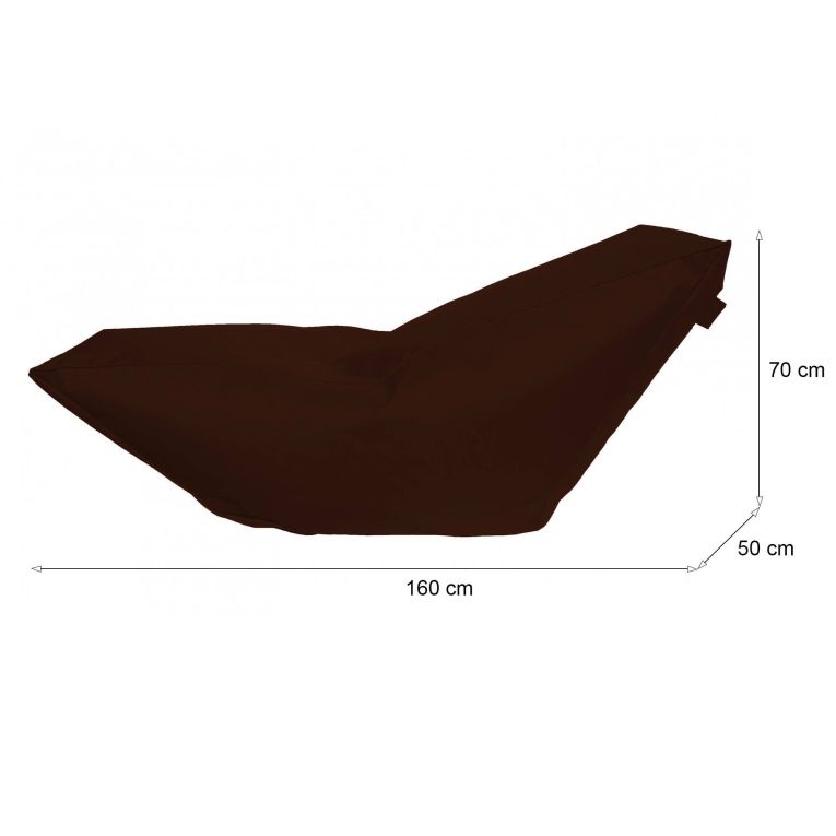 Pouf irregolare marrone 160x50x70h cm - Boves