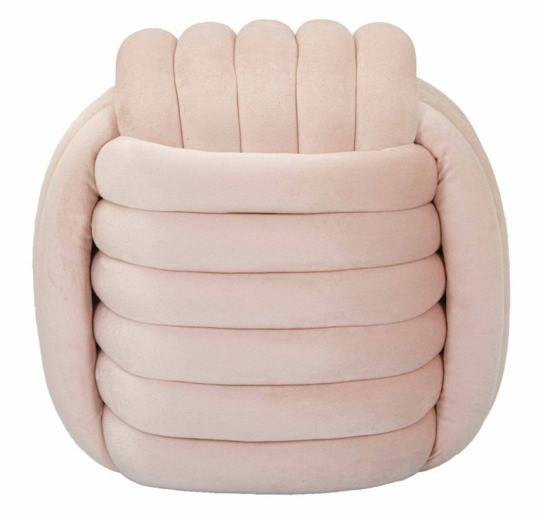 Pouf Karori, Poltrona multiuso, Scendiletto, Pouf poggiapiedi, 45x45 h45 cm, Rosa