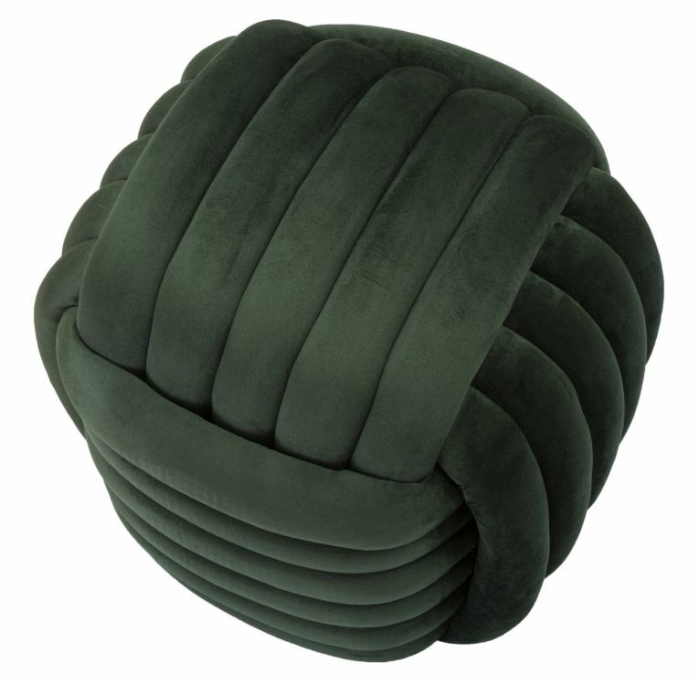 Pouf Karori, Poltrona multiuso, Scendiletto, Pouf poggiapiedi, 45x45 h45 cm, Verde