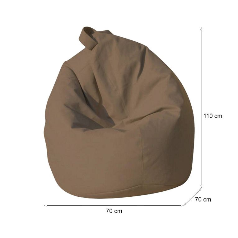 Pouf moderno beige 70x70x110h cm - Azelia
