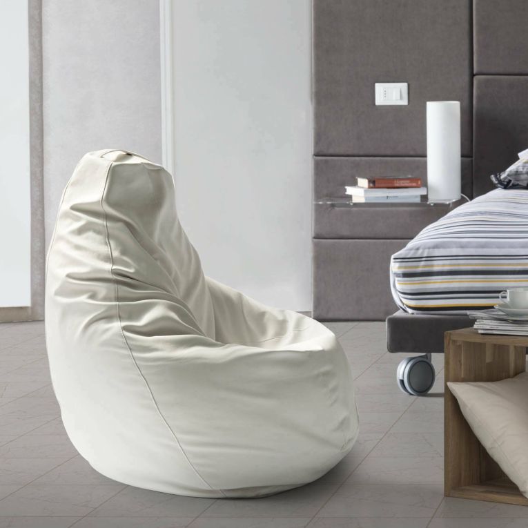 Pouf moderno bianco 70x70x110h cm - Asino