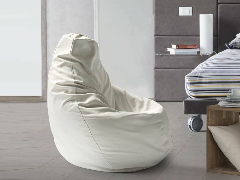 Pouf moderno bianco 70x70x110h cm - Asino