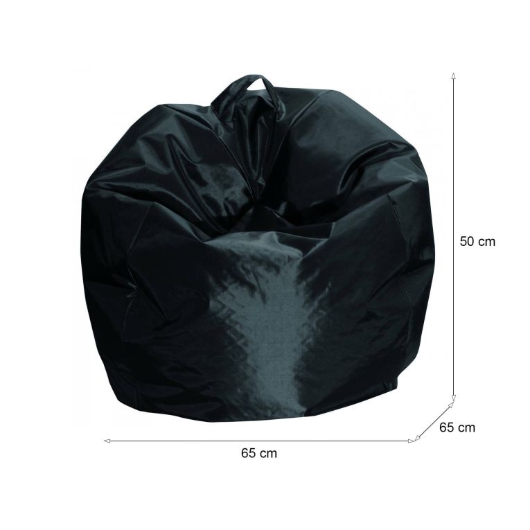 Pouf moderno nero 65x65x50h cm - Ascia