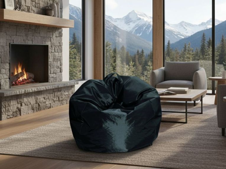 Pouf moderno nero 65x65x50h cm - Ascia