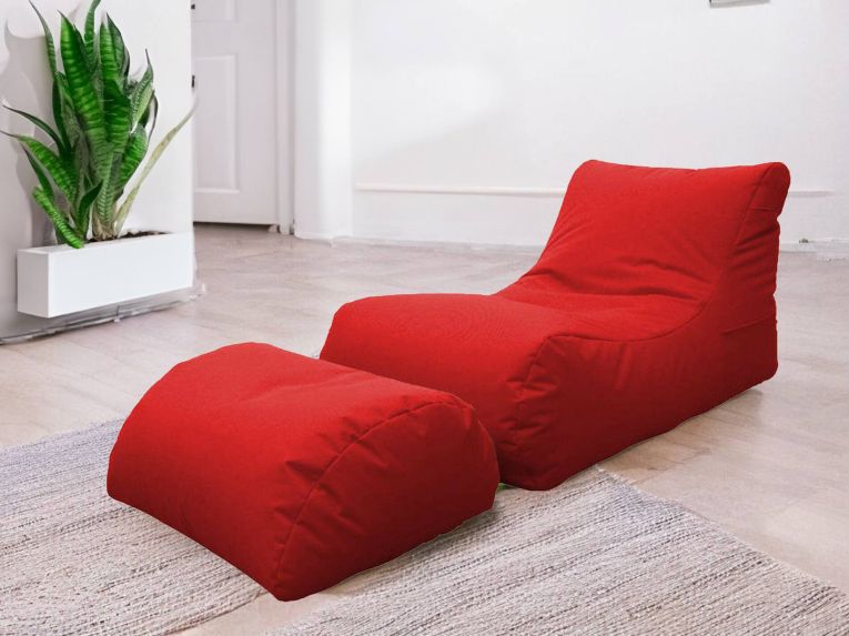 Pouf moderno rosso 120x80x60h cm - Alton