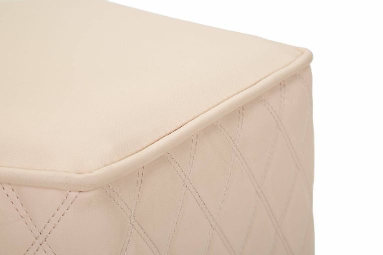 Pouf pentagonale rosa e oro 38x38x38h cm - Suasa
