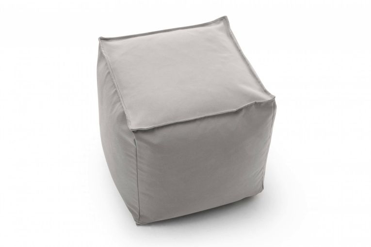 Pouf quadrato bianco 45x45x45h cm - Aron