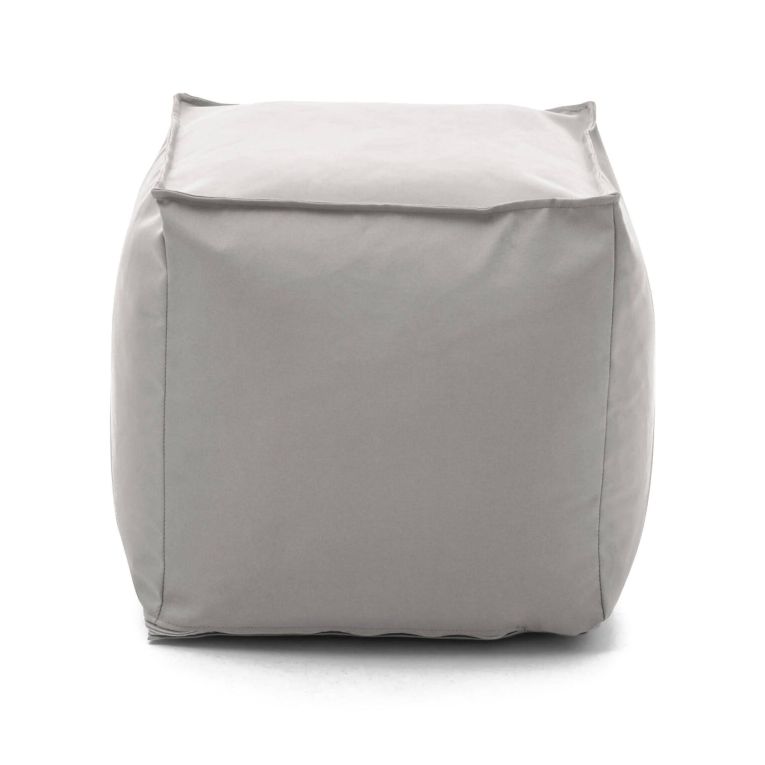 Pouf quadrato bianco 45x45x45h cm - Aron