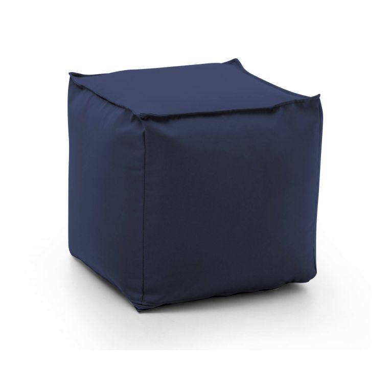 Pouf quadrato blu 45x45x45h cm - Aron