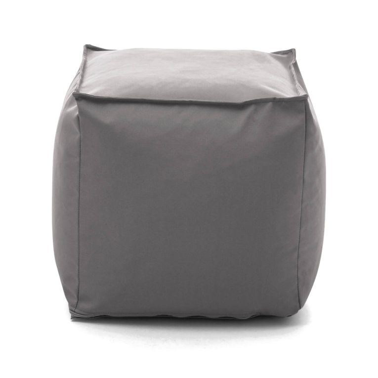 Pouf quadrato grigio 45x45x45h cm - Aron