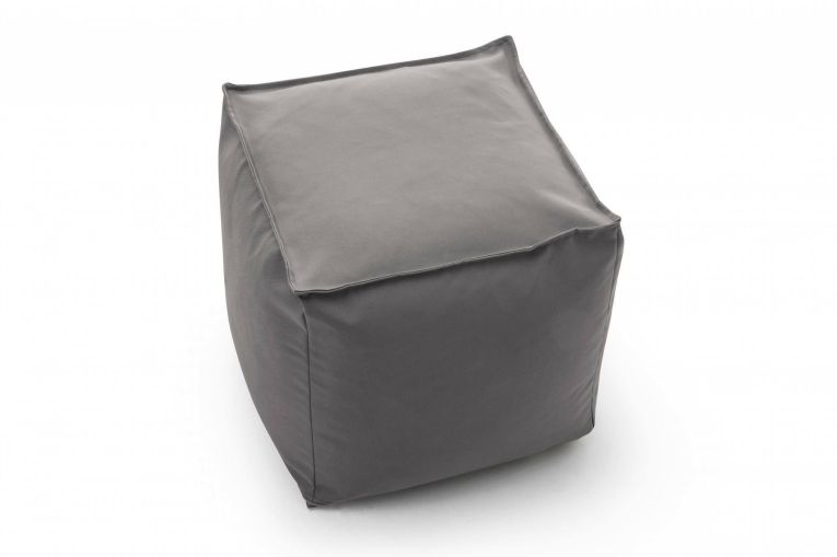 Pouf quadrato grigio 45x45x45h cm - Aron
