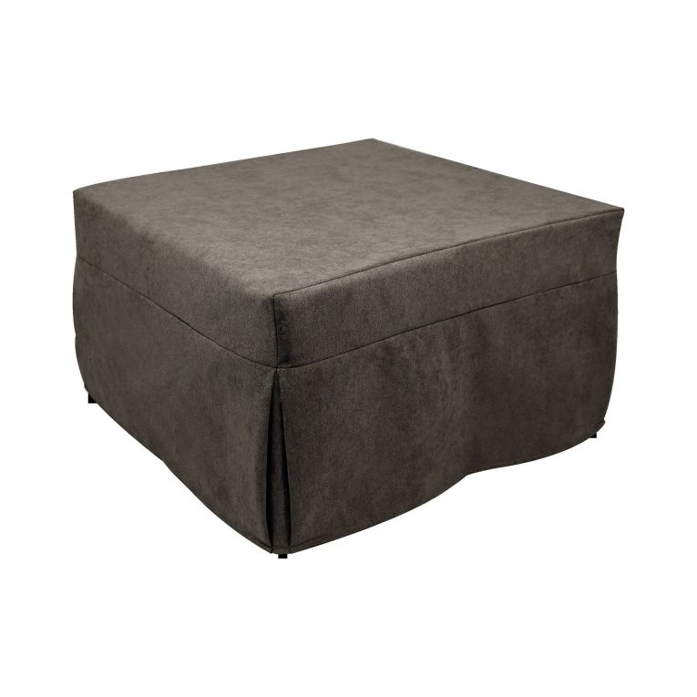 Pouf quadrato marrone 78x78x45h cm - letto Arno