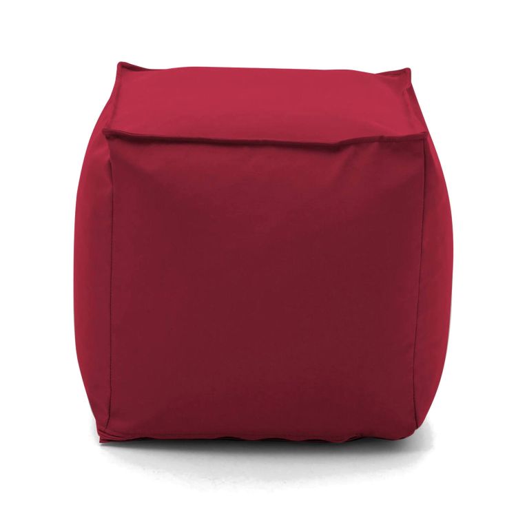Pouf quadrato rosso 45x45x45h cm - Aron