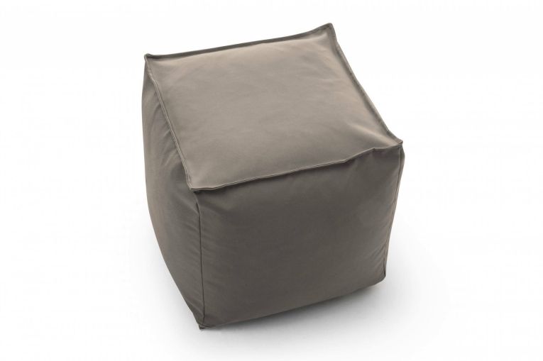 Pouf quadrato tortora 45x45x45h cm - Aron