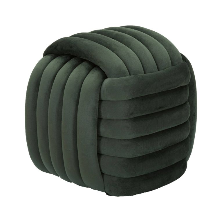 Pouf quadrato verde 45x45x45h cm - Bozzente