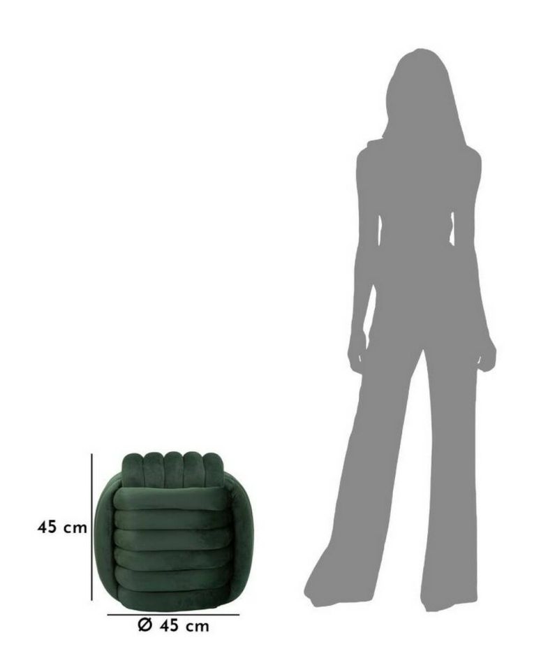 Pouf quadrato verde 45x45x45h cm - Bozzente