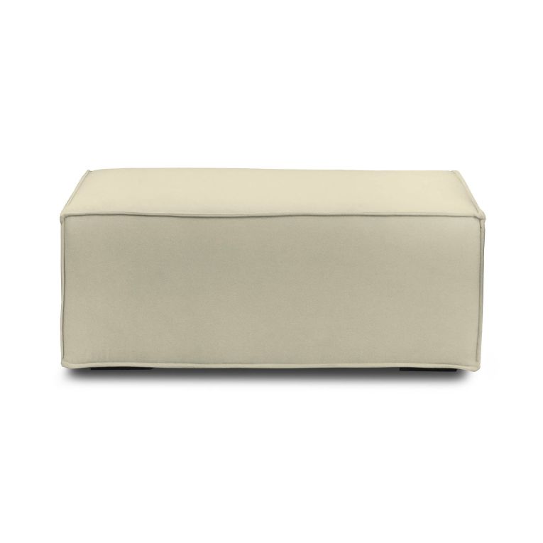 Pouf rettangolare beige 100x70x43h cm - Assisi