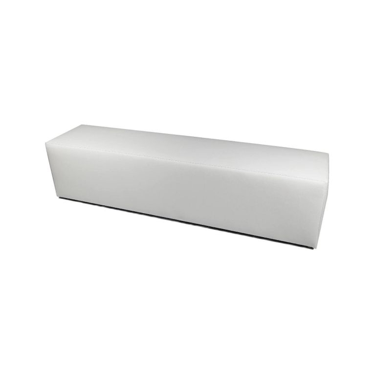 Pouf rettangolare bianco 180x40x42h cm - Apecchio