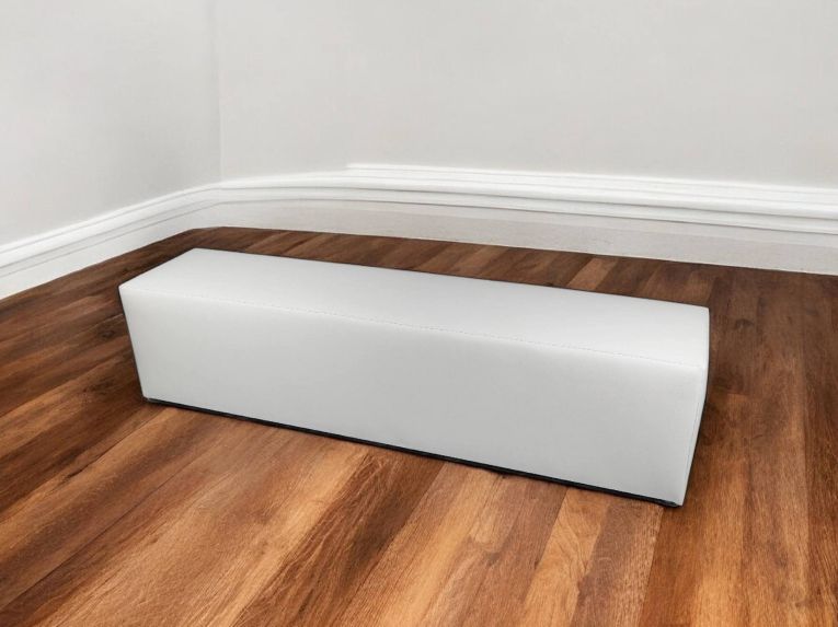 Pouf rettangolare bianco 180x40x42h cm - Apecchio