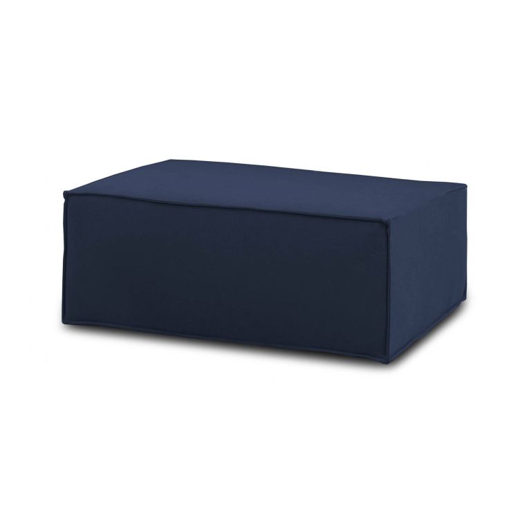 Pouf rettangolare blu 100x70x43h cm - Assisi