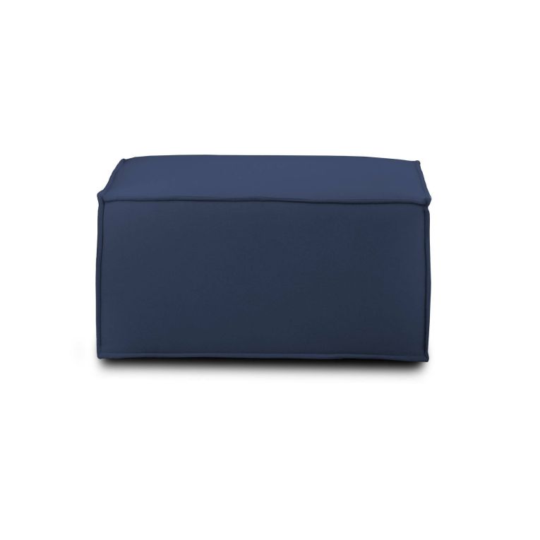 Pouf rettangolare blu 80x70x43h cm - Avolasca