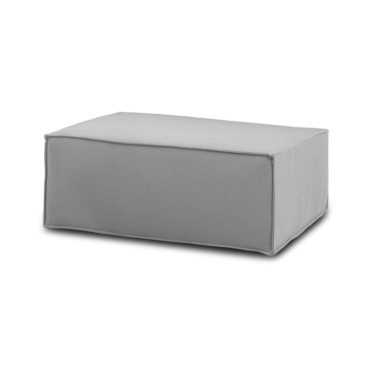 Pouf rettangolare grigio 100x70x43h cm - Assisi