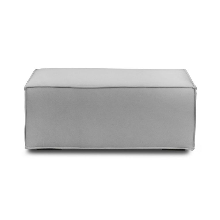 Pouf rettangolare grigio 100x70x43h cm - Assisi