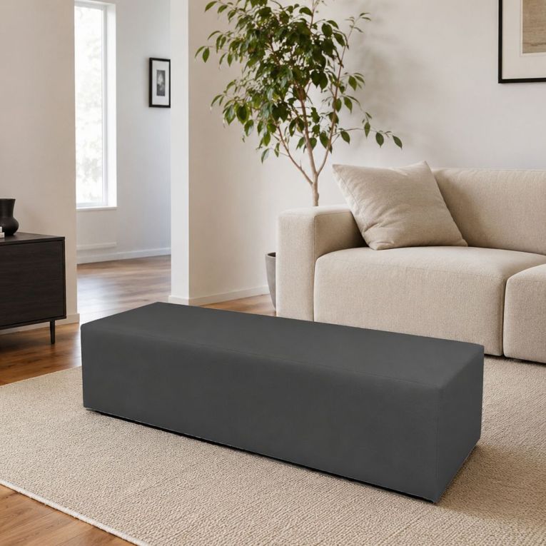 Pouf rettangolare grigio 180x40x42h cm - Apecchio