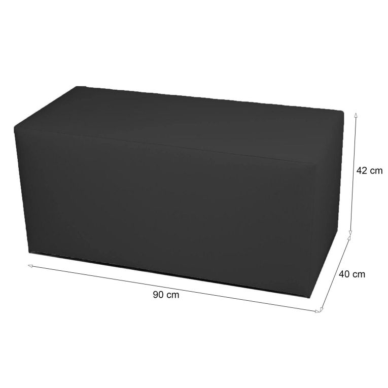 Pouf rettangolare grigio scuro 90x40x42h cm - Bucuresti