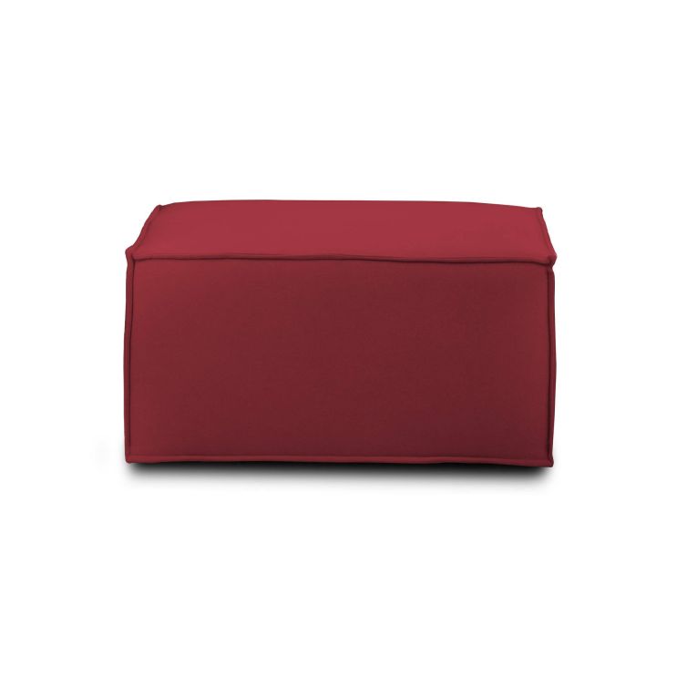 Pouf rettangolare rosso 80x70x43h cm - Avolasca
