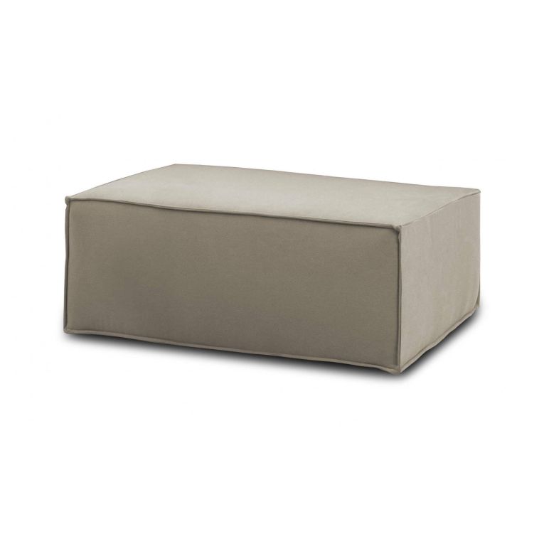 Pouf rettangolare tortora 100x70x43h cm - Assisi