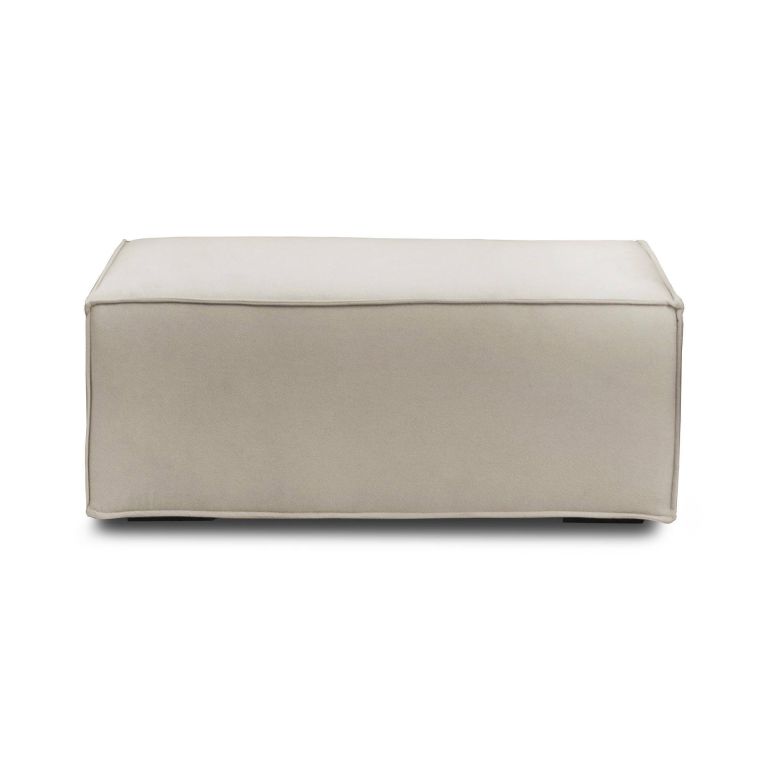 Pouf rettangolare tortora 100x70x43h cm - Assisi